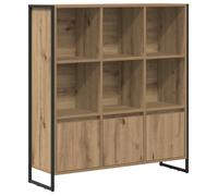 Bibliothèque en bois d'ingénierie - vidaXL - Chêne Artisan - 99,5x30x108,5 cm - 6 portes - Rangement spacieux