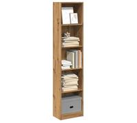Bibliothèque en bois d'ingénierie - vidaXL - Chêne artisanal - 40x24x176 cm - Compartiments ouverts - Facile à nettoyer