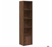 Bibliothèque en bois d'ingénierie - vidaxl - Chêne marron - 31x24x127 cm - Facile à nettoyer - Assemblage requis