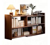 Bibliothèque en Bois, Étagère Basse Modulable sur Pied pour Salon, Balcon Ou Librairie - Meuble De Rangement d'angle Gain De Place, Organisateur Et Présentoir De Lecture(70 * 24*(80~150) CM)