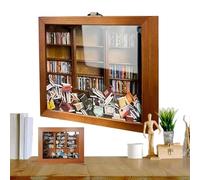 Bibliothèque en bois - Jouet - 200 livres miniatures - Jouet en bois - Soulage le stress - Pour anniversaire, Noël, Nouvel An, mariage