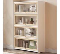 Bibliothèque en bois massif, armoire de rangement industrielle avec porte rabattable vers l'intérieur, affichage au sol pour un rangement polyvalent dans la chambre, le bureau, la cuisine, le salon