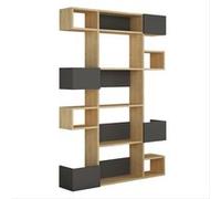 Bibliothèque en bois "Niho" 120 x 27 x 171 cm - Chêne