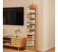 Bibliothèque en bois, organisateur autonome pour petits espaces, colonne vertébrale pour salon, chambre à coucher