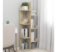 Bibliothèque En Chêne Sonoma 48x25,5x140 Cm Avec 8 Compartiments, Rangement Et Peu Encombrant Multicolore
