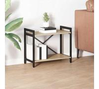 Bibliothèque en chêne Sonoma 60 x 30 x 48,5 cm, matériau à base de bois, design industriel, stable avec beaucoup d'espace de rangement, pieds réglables, étagère ouverte pour livres