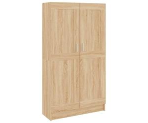 Bibliothèque en chêne Sonoma 82,5 x 30,5 x 150 cm avec 4 compartiments | Utilisation polyvalente, surface facile d'entretien, design classique, construction robuste, idéale pour le salon et d'autres