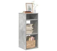 Bibliothèque en ciment gris - Gain de place - 34 x 31 x 80 cm - Étagère en bois multicouche pour salon, bureau, entrée - Petite solution de rangement élégante