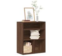 Bibliothèque en contreplaqué chêne marron 60 x 30 x 71,5 cm, étagère de rangement peu encombrante pour la maison, le salon, le bureau, design fonctionnel et durable