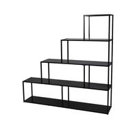 Urban Living "Madison BIBLIOTHEQUE ESCALIER 4 Niveaux en Metal Noir 160X30XH157CM