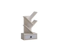 Helloshop26 Bibliothèque en Forme d'arbre 30 x 17,5 x 60 cm avec 5 étagères décorative et Pratique en Bois d'ingénierie Beige 20_0015036