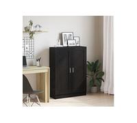 vidaXL Meuble de bibliothèque Chêne noir 82,5 x 30,5 x 115 cm – Étagère moderne polyvalente