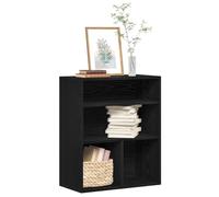 Bibliothèque en panneau de particules noir 60 x 30 x 71,5 cm - Idéal pour livres, articles de décoration, salon, bureau, entrée