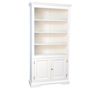 Bibliothèque En Tilleul Massif Avec Finition Blanche Patinée L108xpr38xh211 Cm Multicolore