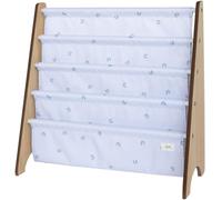 3 Sprouts - Bibliothèque enfant Myrtilles en tissu recyclé gris
