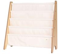 3 Sprouts – Bibliothèque frontale Montessori enfants, Idéale pour livres, Crème, 61×63×25,4 cm