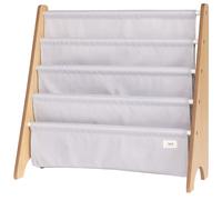 3 Sprouts Bibliothèque enfant en bois – Rangement livres et jouets – Étagère Montessori – Gris clair