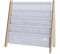 Bibliothèque en tissu bleu, blanc TU