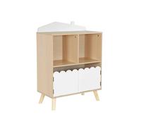 sweeek - Bibliothèque Enfant 2 étagères 2 Portes. Blanc