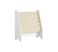 SoBuy Bibliothèque Enfant 4 Poches en Tissu pour Rangement de Jouets et Livres Blanc