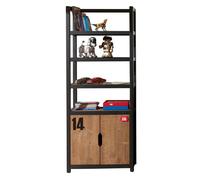 Bibliothèque Enfant "Alex" 200cm Marron & Noir