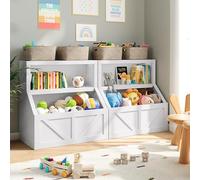Bibliothèque Enfant Bois,Bibliothèque pour Enfants, Organisateur de Rangement de Jouets en Bois avec Cubes, Bibliothèques pour Enfants pour Le Chambre d'enfant, Chambre à Coucher