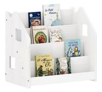 Bibliothèque enfant BRUNO en pin massif laqué blanc Blanc G