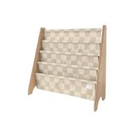 3 Sprouts Bibliothèque Damier en tissu recyclé Beige