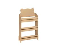 Bibliothèque enfant de 3 étagères coloris Beige - Longueur 61,5 x Largeur 18,5 x Hauteur 100 cm - -