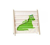 3 Sprouts - Bibliothèque frontale Montessori pour enfants - Dragon vert - 61x63x25,4 cm