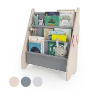 Bibliothèque enfant mamoi en bois & tissu - 52×25×63 cm - gris