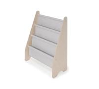 Bibliothèque enfant mamoi en bois & tissu 52×25×63 cm gris clair