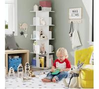 Bibliotheque enfant - MIPAN - Blanc Bibliotheque pivotante Pour salon chambre bureau, Etagère de rangement tournant - H130cm