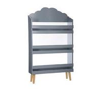 Bibliothèque Enfant Nuage Gris 3 Étagères Gris