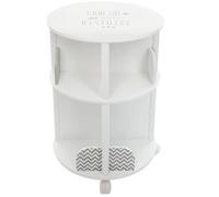 Bibliothèque enfant ronde en MDF et polypropylène, gris - Longueur 40 cm x largeur 40 cm x Hauteur 59 cm