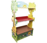 Bibliothèque enfant - TEAMSON - Safari Au Soleil - 3 étagères sculptées - tiroir spacieux - vert
