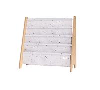3 Sprouts – Bibliothèque frontale Montessori pour enfants – Gris clair Terrazzo – 61×63×25,4 cm