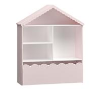 Bibliothèque enfant Vestnes 114 x 91 x 30 cm rose blanc