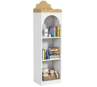 Bibliothèque enfants - AIYAPLAY - 3 niveaux, joli design nuage - pour chambre, coin lecture - 40 x 30 x 139,5 cm - blanc