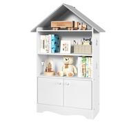 Bibliothèque Enfants avec Porte verrouillable - WOLTU Étagère de Rangement pour Enfants - Blanc