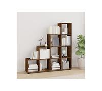 vidaXL Bibliothèque escalier Chêne fumé 142 cm Bois d'ingénierie342600 Marron G