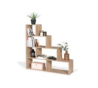 IDMarket – Bibliothèque escalier Lina – Bois façon hêtre