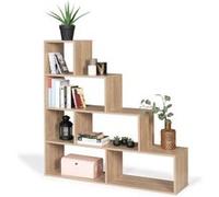 IDMarket – Bibliothèque escalier Lina – Bois façon hêtre