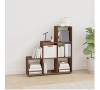 Bibliothèque escalier-Meuble de rangement Chêne marron 107 cm Bois d'ingénierie