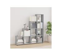 Vidaxl Bibliothèque Escalier Sonoma Gris 142 Cm Bois D'ingénierie Marron