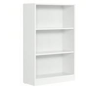 VASAGLE Bibliothèque, Étagère sur 3 Niveaux, Meuble de Rangement Ouvert, Étagère, 24 x 60 x 93 cm, pour Salon, Bureau, Salle à Manger, Blanc Nuage LBC105T14