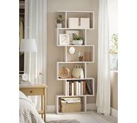 Bibliothèque, Étagère à 6 Niveau, Meuble de rangement, Cloison Séparateur, Style Moderne, Blanc Blanc