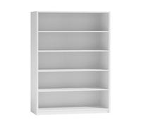 Home Collective Bibliothèque Étagère à dossiers Étagère sur Pied Séparation de pièce Blanche avec 5 Compartiments Ouverts en Bois MDF | Largeur 80 cm