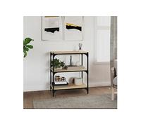 Vidaxl Bibliothèque Chêne Sonoma 60x33x70,5 Cm Bois D'ingénierie Acier Multicolore