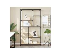 vidaXL Bibliothèque chêne sonoma 99x35,5x176 cm en bois d'ingénierie et acier
